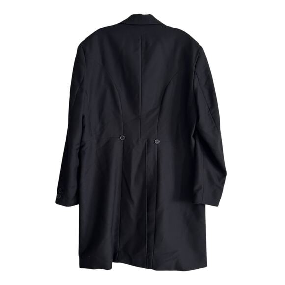 Vintage WAH Maker Black Rifle Frock Coat Mens Sz 42 Black Western Pioneer Duster - Picture 2 of 16